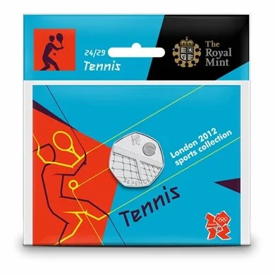 Tennis 50p coin
