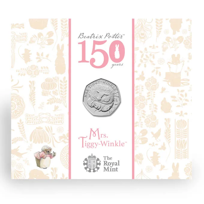 Mrs Tiggy-Winkle 50p - brilliant Uncirculated Mrs Tiggy-Winkle 50p - brilliant Uncirculated