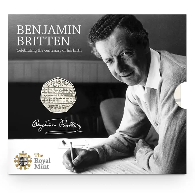Benjamin Britten 50p Brilliant Uncirculated