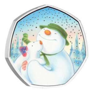 Snowman and Snowdog 50p Coin